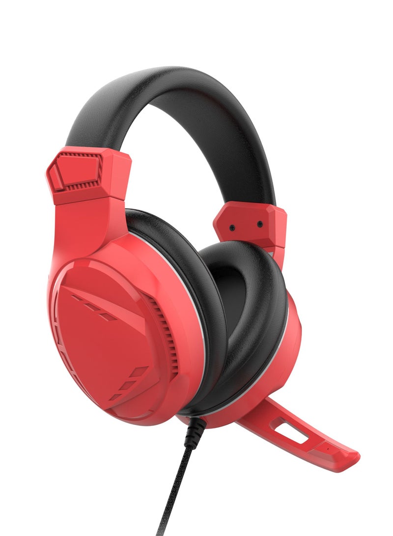 INK GAMERS GX100 Over Ear Wired Gaming Headphones for PS4 / PS5 / XBox / Switch / PC - Red - Image 3