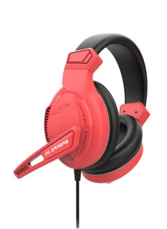 INK GAMERS GX100 Over Ear Wired Gaming Headphones for PS4 / PS5 / XBox / Switch / PC - Red  - Image 4