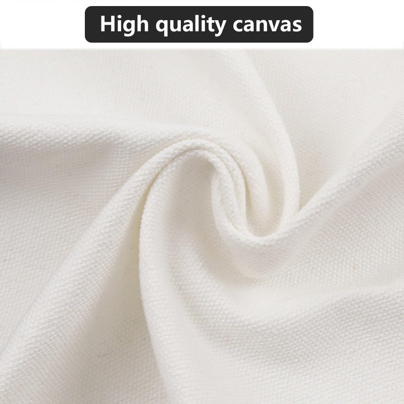 OKBA OKBA 10 pcs Sublimation Tote Bags,polyester tote bags for sublimation, blank canvas tote bags for DIY Crafting and Decorating (10, Black/White)  - Image 3
