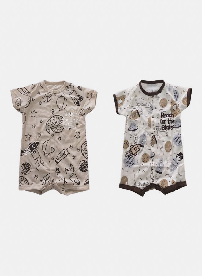 JOCKEY Baby Boy Space Boy Printed Summer Cotton Romper