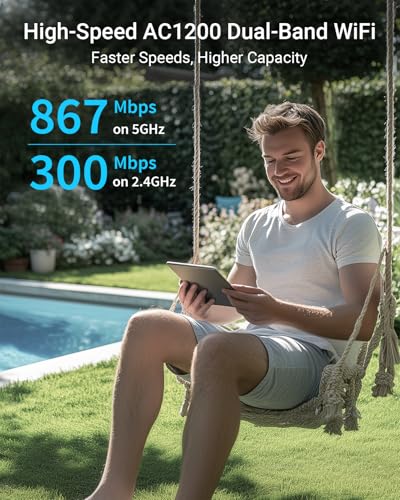 BrosTrend AC1200 Outdoor Access Point Long Range, IP65 Weatherproof Gigabit WiFi Access Point, Dual Band 5GHz + 2.4G, PoE Powered, with Passive PoE Injector, Universal Compatible, WAP for Yard Farm RV - Image 3