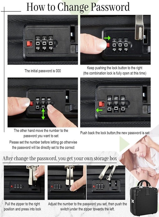 SUNBEET Mini Hard Shell Hard Travel Luggage Makeup Case Small Portable Carrying Case Suitcase Organizer Makeup Storage Box for Women (B-Pista) - Image 4