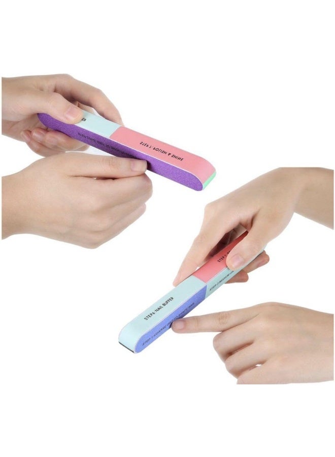 Premify Nail Boards 6 Step Professional Nail File And Buffers, 7-Way Nail Buffing Blocks, Washable Emery Boards For Care Manicure Nail Care Manicure Tools And Cosmetic Manicure  - Image 5