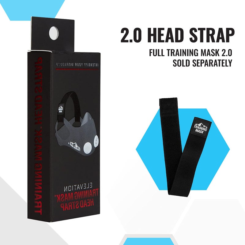TRAININGMASK - Masks Straps for Training Mask 2.0, Mask Extender Strap Only, Adjustable Band for Running Breathing Mask, Black - Image 2
