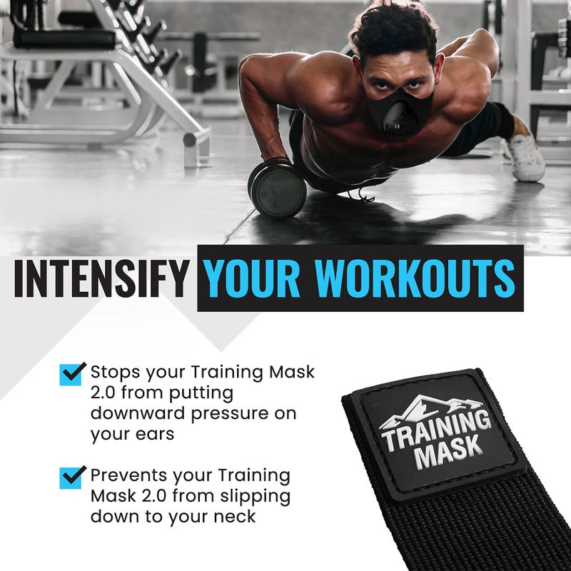 TRAININGMASK - Masks Straps for Training Mask 2.0, Mask Extender Strap Only, Adjustable Band for Running Breathing Mask, Black - Image 4