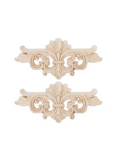 2 Types Exquisite Craft Classical Wood Onlays Appliques, Wood Carved Applique, 2pcs Cabinet for Furniture Decoration Door Window for Hotel Decoration(167.5CM)