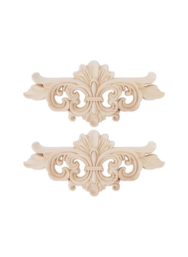 Generic - 2 Types Exquisite Craft Classical Wood Onlays Appliques, Wood Carved Applique, 2pcs Cabinet for Furniture Decoration Door Window for Hotel Decoration(167.5CM) - Image 1