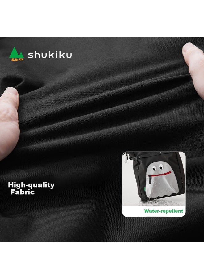 Shukiku Fashion Backpack For Men And Women, Versatile Casual Crossbody Shoulder Bag, Gray Sugar Bean - Image 2