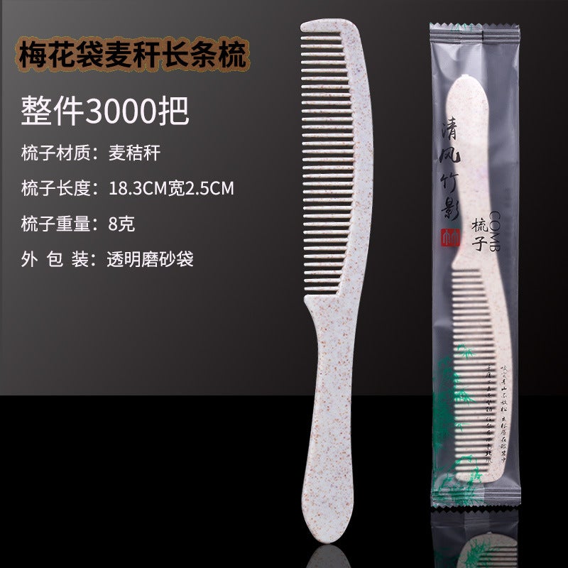Disposable Soap 6-Piece Set for Guesthouse Long strip comb of plum blossom wheat straw 