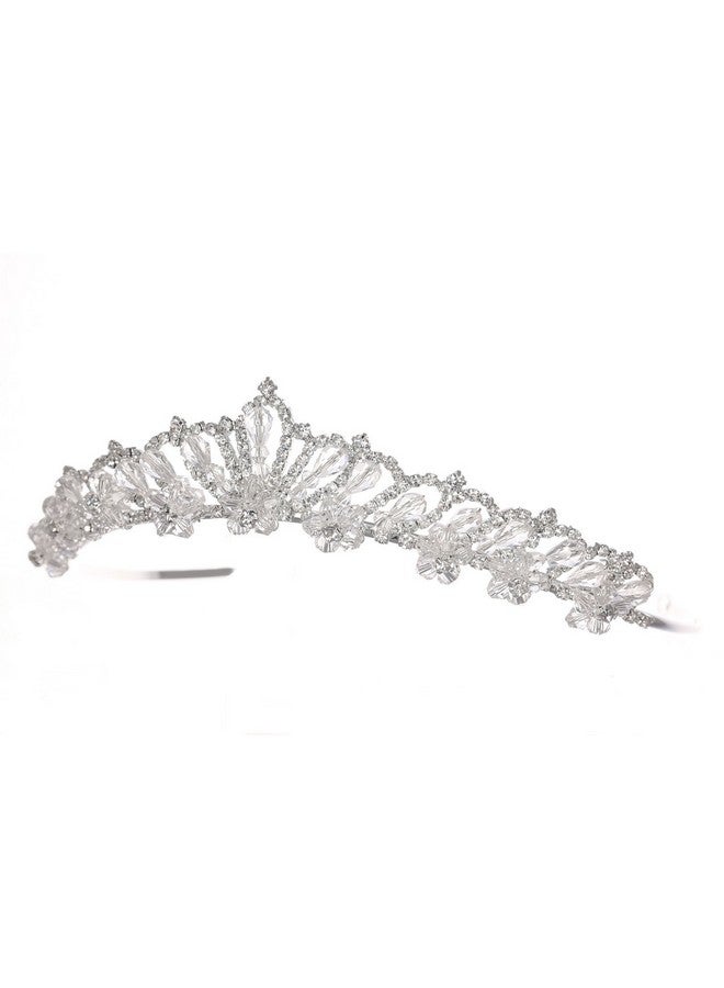 SAMKY Bridal Wedding Princess Rhinestones Crystal Beads Flower Tiara Crown T1147 - Image 3