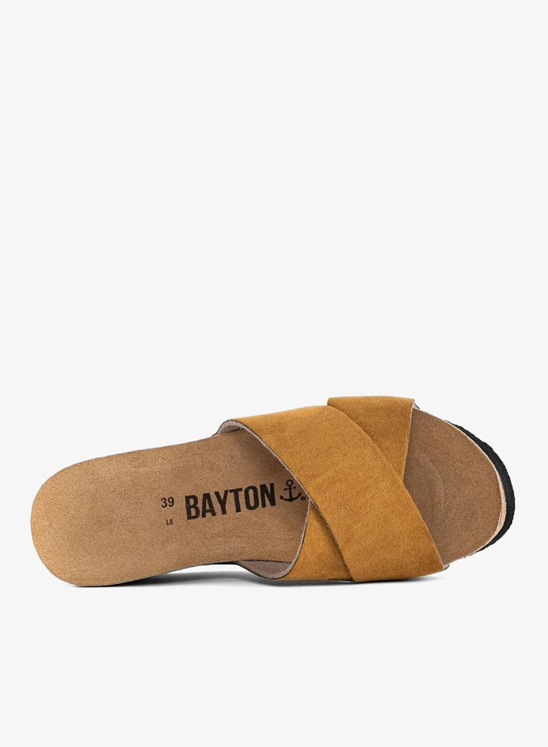 BAYTON  Liverpool X Strap Wedge Sandals for Women | Best Price UAE