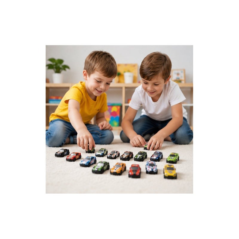 City Drive: Pull Back Toy Cars Set of 20 for Boys - Image 4