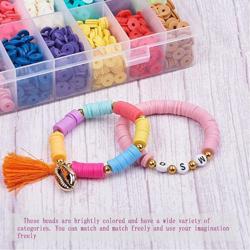 yifely Bead Box Kit Clay Beads for Jewellery Making Kit, Kids Girls Macaron Color Beads for Bracelet Making, Letter Beads with Unicorn Pendants,Beads Set for DIY Jewelry Crafts - Image 5