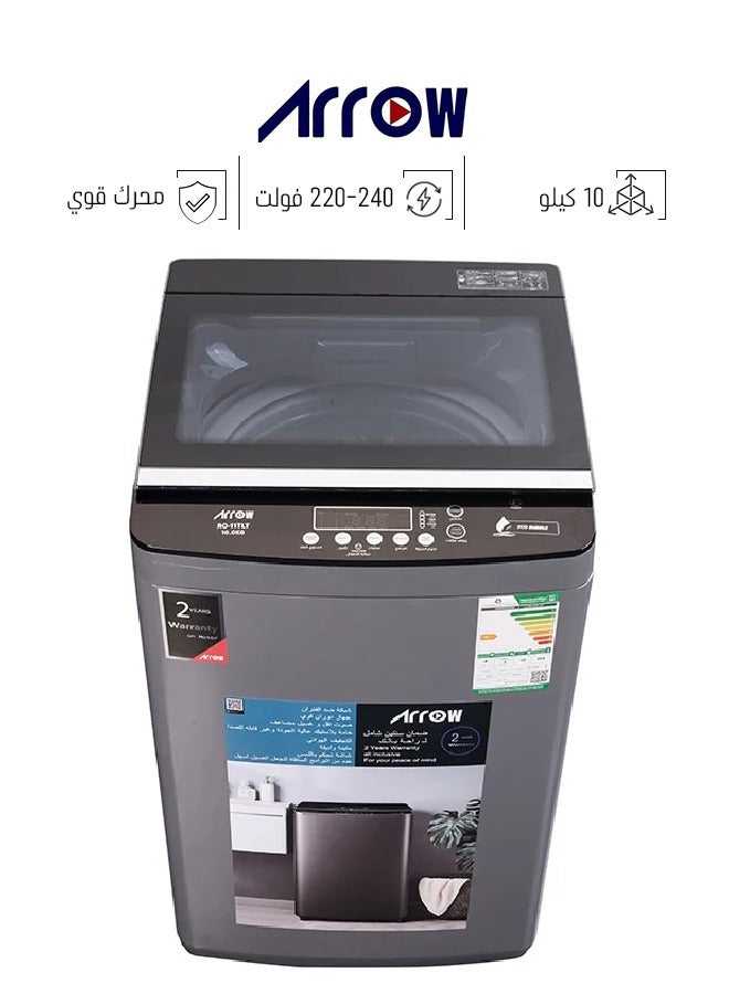 Arrow Automatic Washing Machine - Top Load - 10 KG - Light Gray - RO-11TLT - Image 1