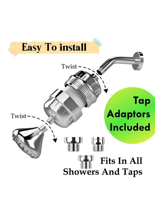SNIX ESSENTIALS REDEFINED Shower Filter Water Softener for Bathroom | Hard Water Softener for Tap Improves Water Quality | Tap Adaptors Included - Image 4