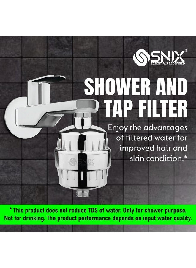 SNIX ESSENTIALS REDEFINED Shower Filter Water Softener for Bathroom | Hard Water Softener for Tap Improves Water Quality | Tap Adaptors Included - Image 2
