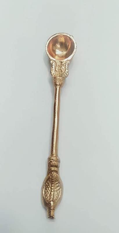 Rebinyn Copper Achmani Spoon for Pooja with a Size of 4 inches Comes in a Set of 2 Pieces - Image 3