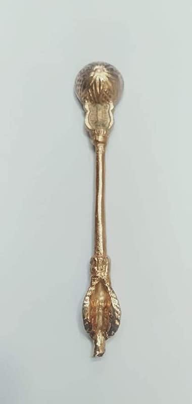 Rebinyn Copper Achmani Spoon for Pooja with a Size of 4 inches Comes in a Set of 2 Pieces - Image 4