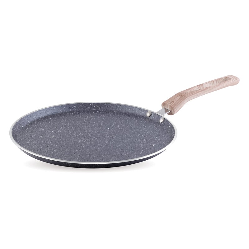 Jaipan Jaipan Granito 30 CM Dosa Tawa Gas Compatible 4 MM Duracoat PFOA Free nonstick Coating Granite Splattered Color Ideal for Oil Free or Very Less Oil Preparation Cool Touch Handle 1 Year Warranty - Image 1