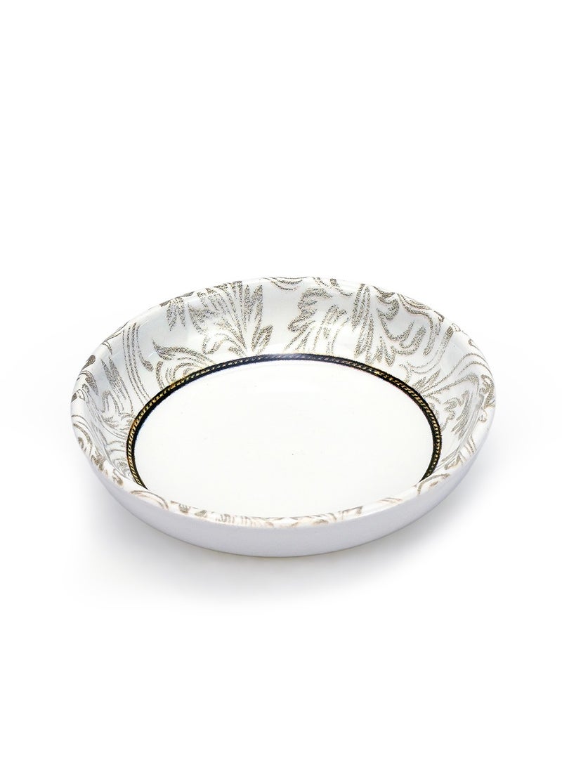 EDESSA وعاء تقديم دائري إيديسا سيراميك إيلانا 13 سم، أبيض (مجموعة من 1) - Image 3