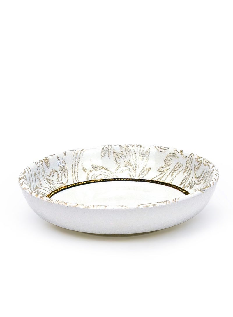 EDESSA وعاء تقديم دائري إيديسا سيراميك إيلانا 13 سم، أبيض (مجموعة من 1) - Image 1