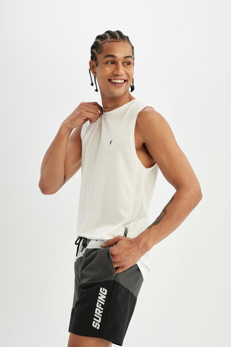 ديفاكتو شورت بحر قصير أسود رمادي قصة عادية من DeFactoFit - Image 4