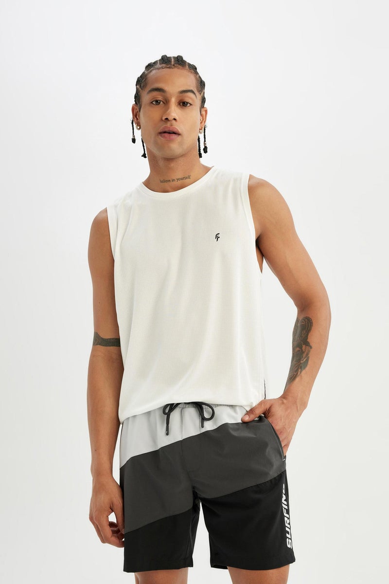 ديفاكتو شورت بحر قصير أسود رمادي قصة عادية من DeFactoFit - Image 3