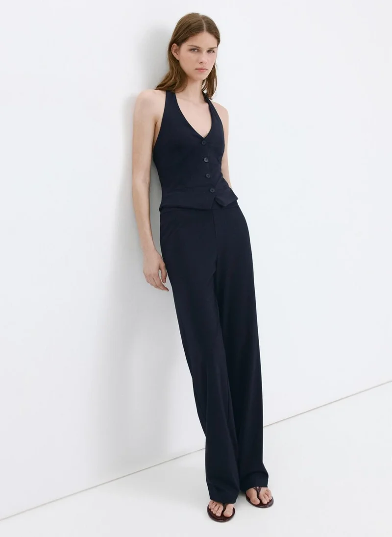 مانجو Halter-Neck Gilet With Buttons