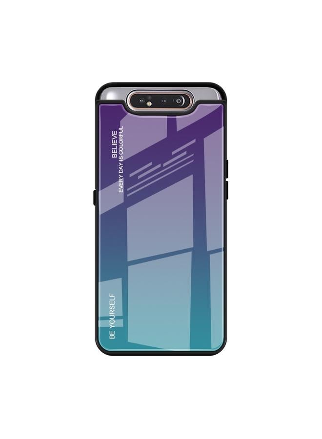 S-TOP Case For Galaxy A80 Gradient Color Glass Case - Image 1