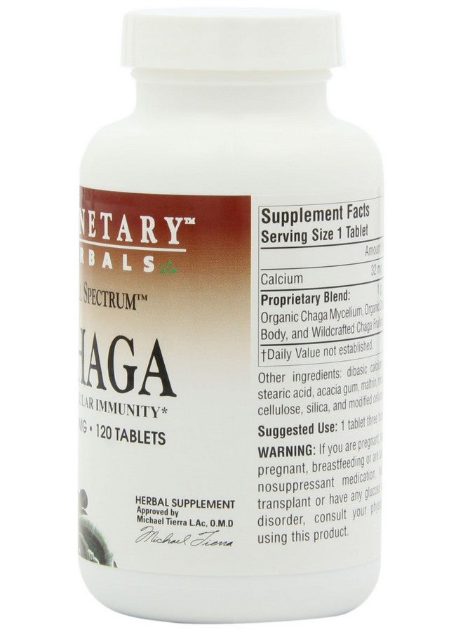 PLANETARY HERBALS Chaga Full Spectrum Enhance Cellular Immunity 120 Count (Pack Of 1) - Image 3