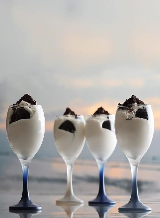 LAV RUSTIC Blues Glass MIS 549/3 Colors / 210 cc - 2.50 Oz / 3 Pcs/Elegant design, Trusted Brand, Attractive shape of Sparkling Drink, Smoothies, Juices, Cocktails