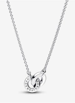 Pandora Violet Pandora Signature Pavé Two-Link Interlocking Pendant Necklace  - Image 2
