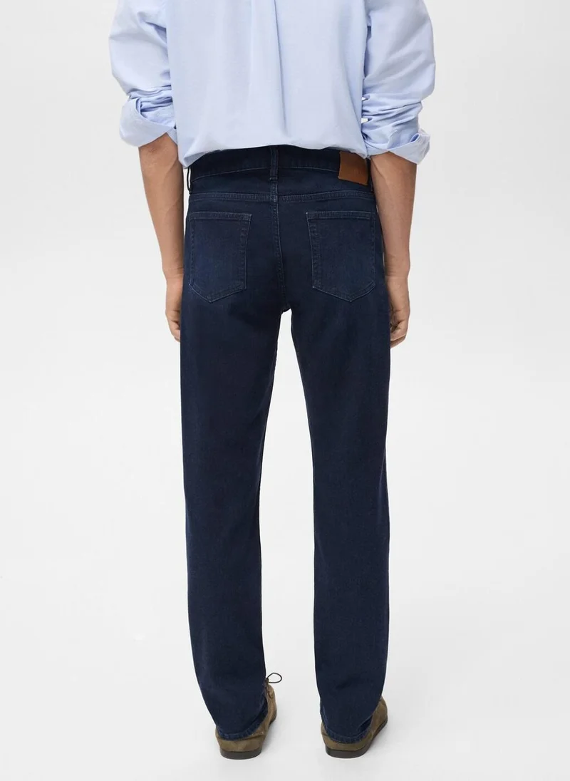 مانجو مان جينز باتريك بقصة ضيقة وغسلة داكنة