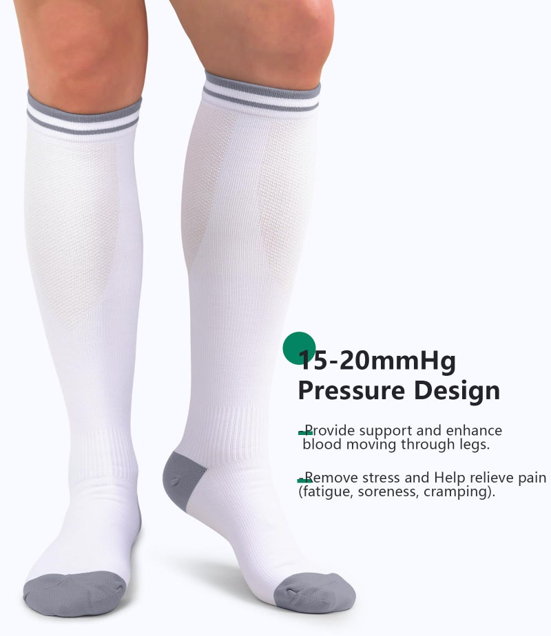 FuelMeFoot 3 Pack Compression Socks for Women & Men Circulation - Best for Medical,Running,Athletic - Image 5