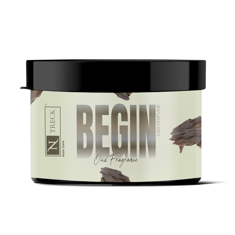 N Treck NTreck Begin Oud Fragrance Car Perfume | Long-Lasting Organic Car Air Freshener, Natural Odor Remover Refreshing Car Diffuser for Dashboard & Vents | Eco-Friendly for car Interior - Image 1