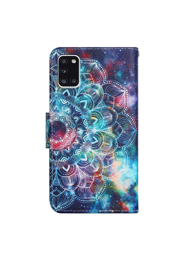 اس-توب جراب لهاتف Samsung Galaxy A31، جراب جلدي أفقي قابل للطي بنمط مرسوم مع حامل وفتحة بطاقة ومحفظة - Image 3