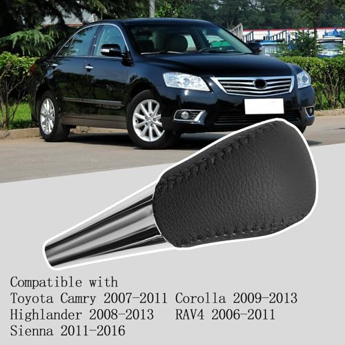 BLAKAYA Compatible with Toyota Camry 2007-2011 Corolla 2009-2013 Highlander 2008-2013 RAV4 2006-2011 Sienna 2011-2016 ABS Black Automatic Gear Shift Knob Lever Replace - Image 4