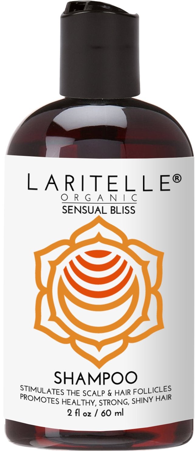 Laritelle Organic Travel Size Shampoo 2 oz Hair Loss Prevention Clarifying Strengthening Follicle Stimulating Argan Oil Rosemary Palmarosa NO GMO Sulfate Alcohol Paraben Phthalate GF