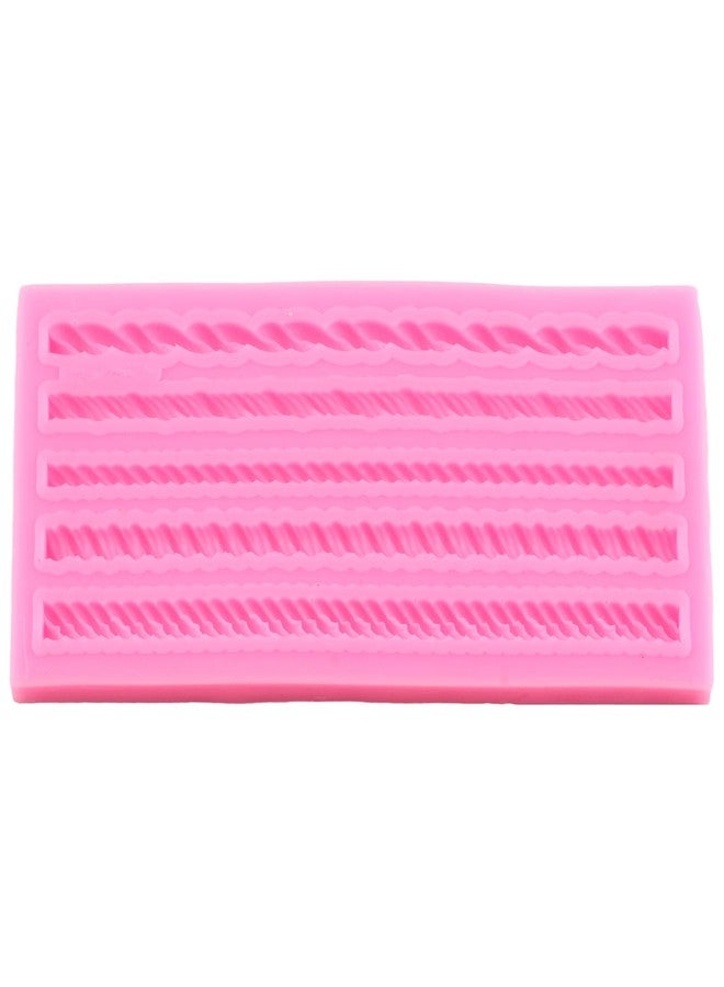 RFGHAC Hemp Rope Fondant Molds Rope Cake Decorating Silicone Mold for Cupcake Topper Chocolate Candy Gum Paste Polymer Clay Set Of 2 - Image 3