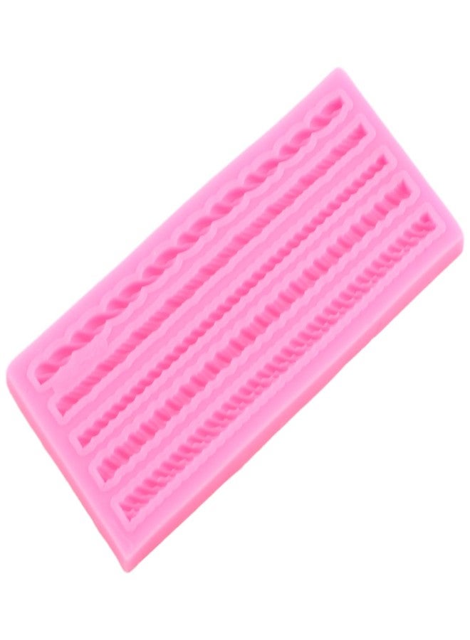 RFGHAC Hemp Rope Fondant Molds Rope Cake Decorating Silicone Mold for Cupcake Topper Chocolate Candy Gum Paste Polymer Clay Set Of 2 - Image 4