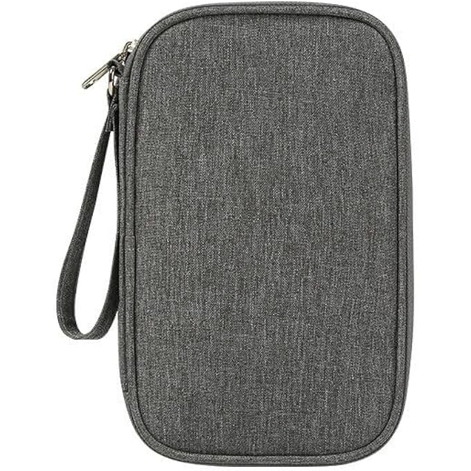 ELECTRONIC ORGANIZER BAG, WATER-RESISTANT TRAVEL CABLE ORGANIZER BAG POUCH ELECTRONIC ACCESSORIES CARRY CASE PORTABLE DOUBLE LAYERS STORAGE BAG FOR CABLE, CORD, CHARGER, SD CARD, PHONE, EARPHONE - Image 1