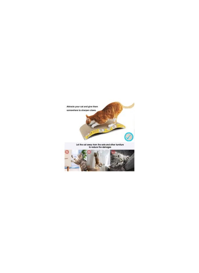 null - Cat Scratcher Cardboard Cat Scratch Pad with Premium Scratch Textures Design Durable Cat Scratching Pad Reversible - Image 1
