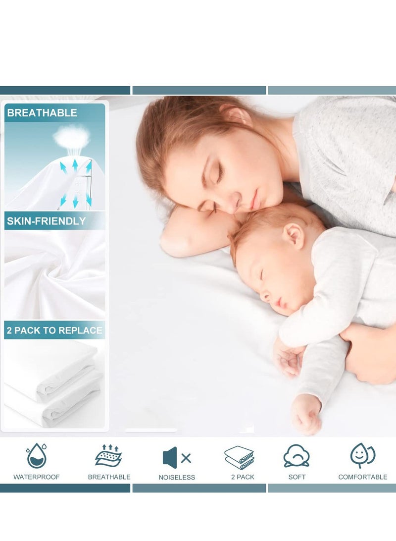 Waterproof Mattress Protector - Terry Cotton, Hypoallergenic, Breathable, Ultra Soft, Fitted Sheet Style (Fits Up to 30cm) - Protects Against Spills, Stains, Dust Mites u0026 Allergens - Image 4