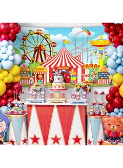 KATCHON XtraLarge, Carnival Backdrop for Carnival Decorations - 72x44 Inch | Circus Theme Party Decorations | Carnival Banner, Carnival Theme Party Decorations | Circus Theme Party Decorations | Circus Banner  - Image 3