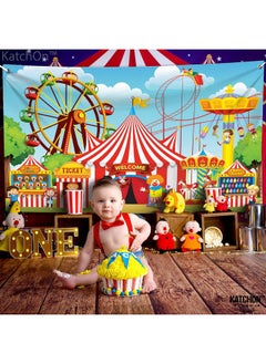 KATCHON XtraLarge, Carnival Backdrop for Carnival Decorations - 72x44 Inch | Circus Theme Party Decorations | Carnival Banner, Carnival Theme Party Decorations | Circus Theme Party Decorations | Circus Banner  - Image 2