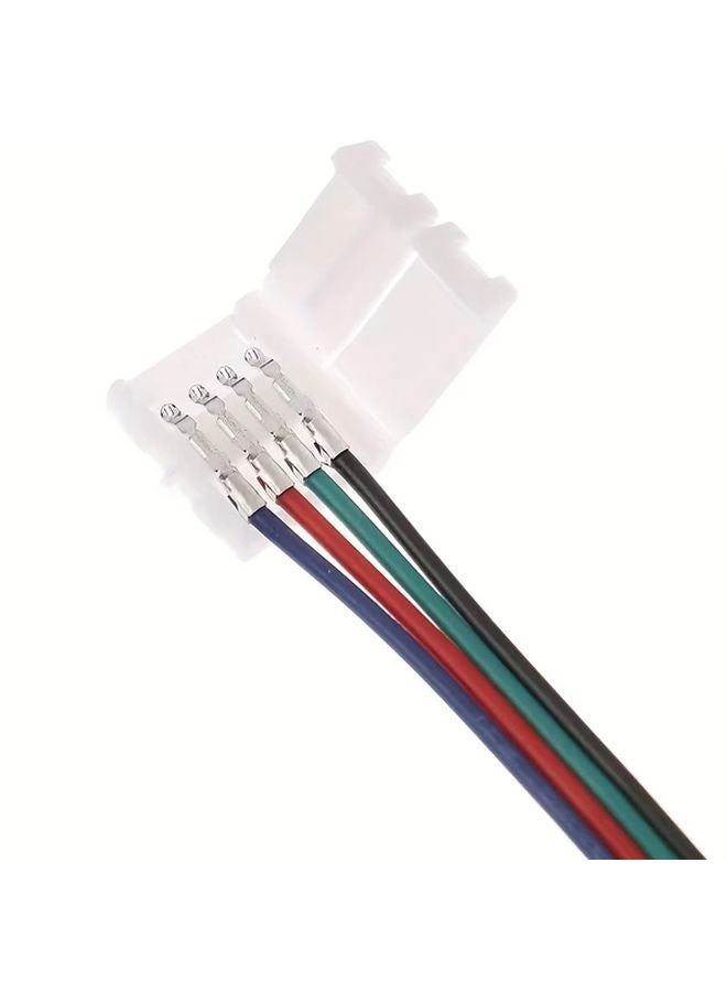 2pcs Solderless RGB LED Strip Light Connectors Easy Clip On Cable For 5050 Flexible Lights - Image 5