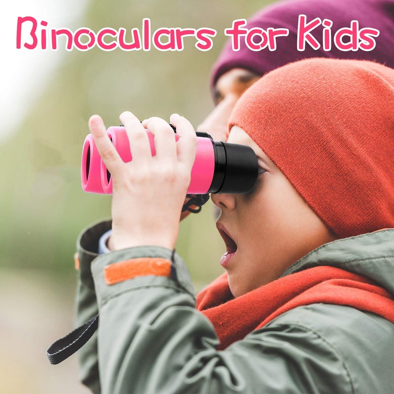 Scotamalone Kids Binoculars Shock Proof Toy Binoculars Set for Age 3-12 Years Old Boys Girls Bird Watching Educational Learning Hunting Hiking Birthday Presents - Image 3