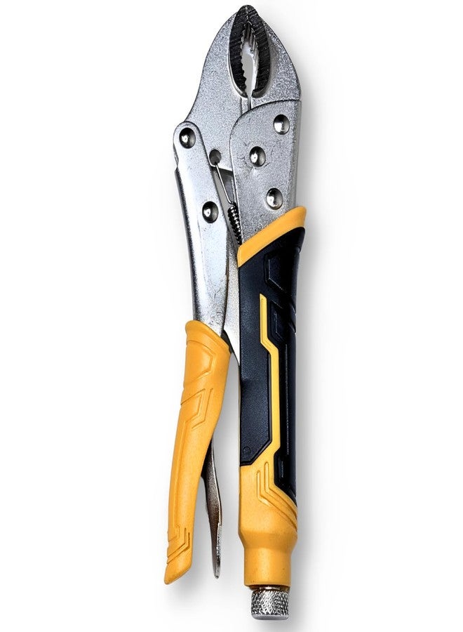ZIODIC Heavy Duty Locking Pliers, 10 Inch Curved Jaw Locking Curved Jaw Grip Welding Clamping Tool - Image 2