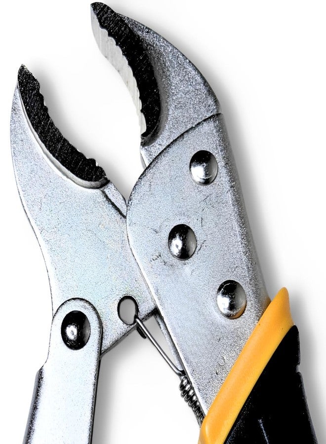 ZIODIC Heavy Duty Locking Pliers, 10 Inch Curved Jaw Locking Curved Jaw Grip Welding Clamping Tool - Image 3