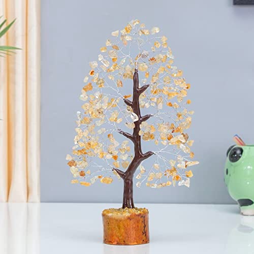 HindCraft Citrine Crystal Tree of Life | Decorative Artificial Tree for Home & Office | Feng Shui Money Tree for Success & Vitality | Gift for Men & Women – Housewarming, Birthday & Anniversary - Image 5